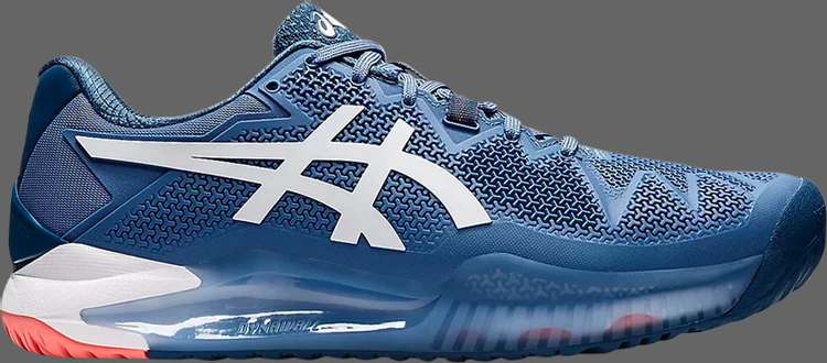 Кроссовки gel resolution 8 2e wide 'blue harmony' Asics, синий - фото