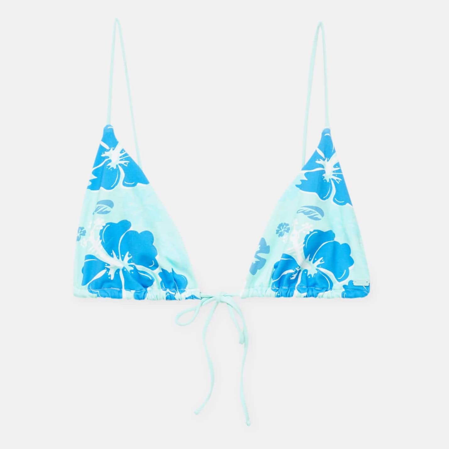 

Лиф Pull&Bear Triangle Bikini With Front Bow, голубой, Синий