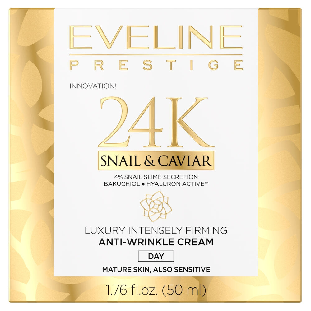 

Eveline Cosmetics Prestige 24k Snail&Caviar люкс интенсивно укрепляющий дневной крем против морщин 50мл