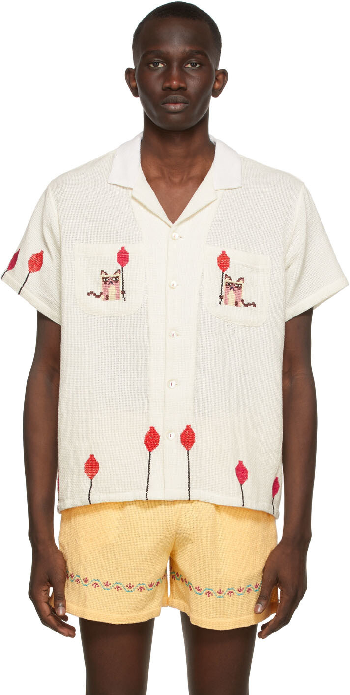 

Рубашка Off-White с открытой тканой кошкой HARAGO