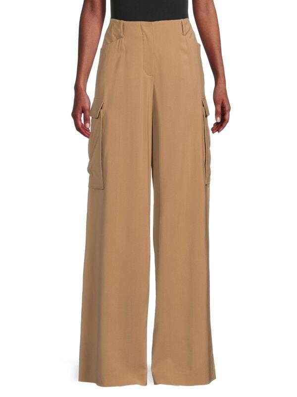 

Шерстяные брюки с высокой талией Sonia Rykiel Beige