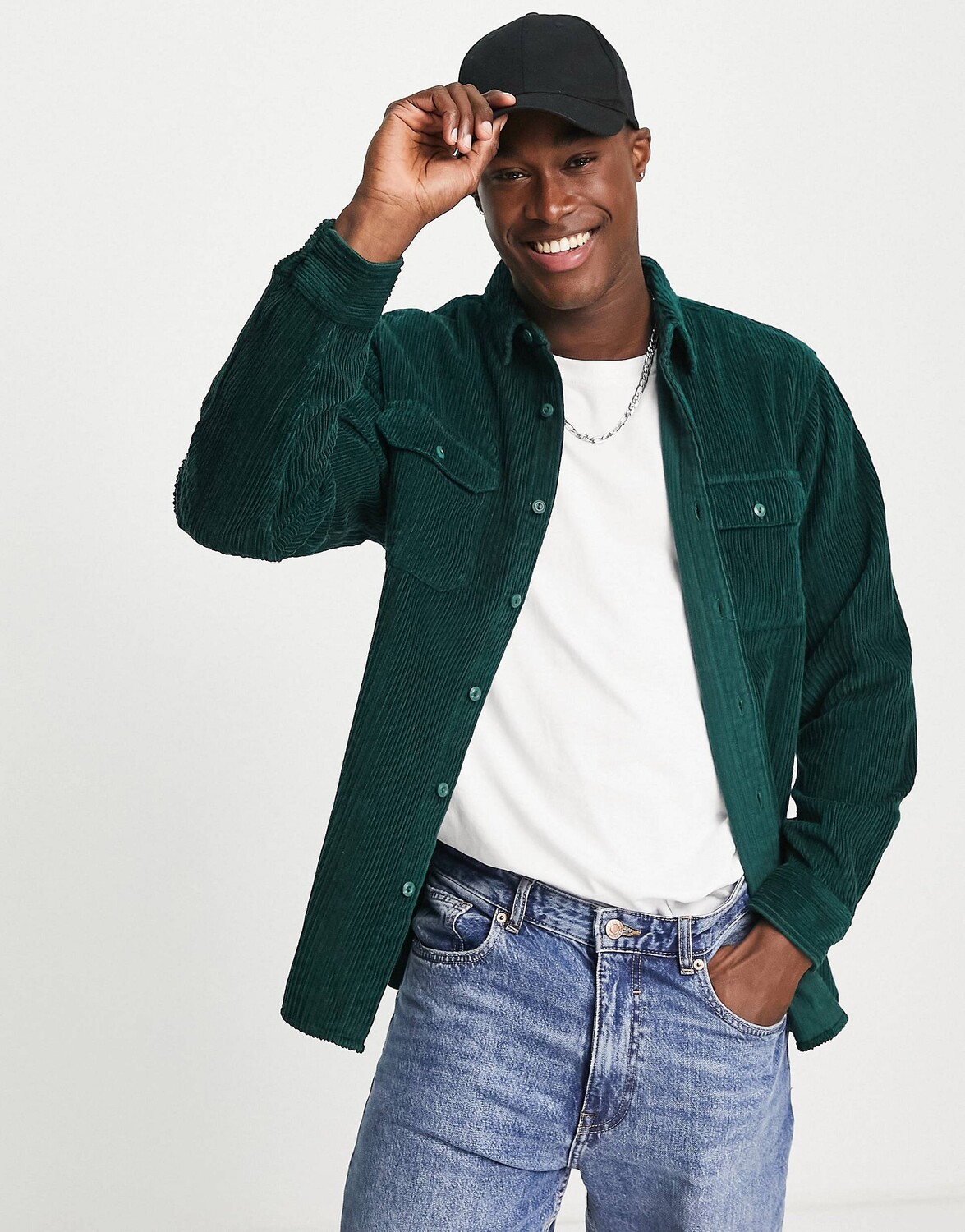 

Зеленая вельветовая рубашка Levi's Jackson с карманами