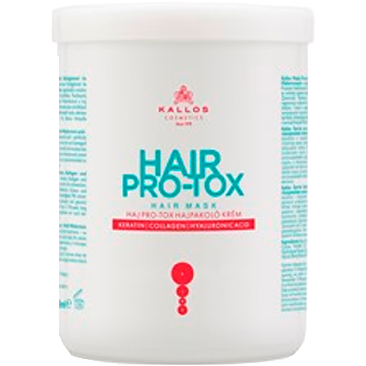 Kallos Hair Pro-Tox сильно регенерирующая маска для волос, 1000 мл - фото