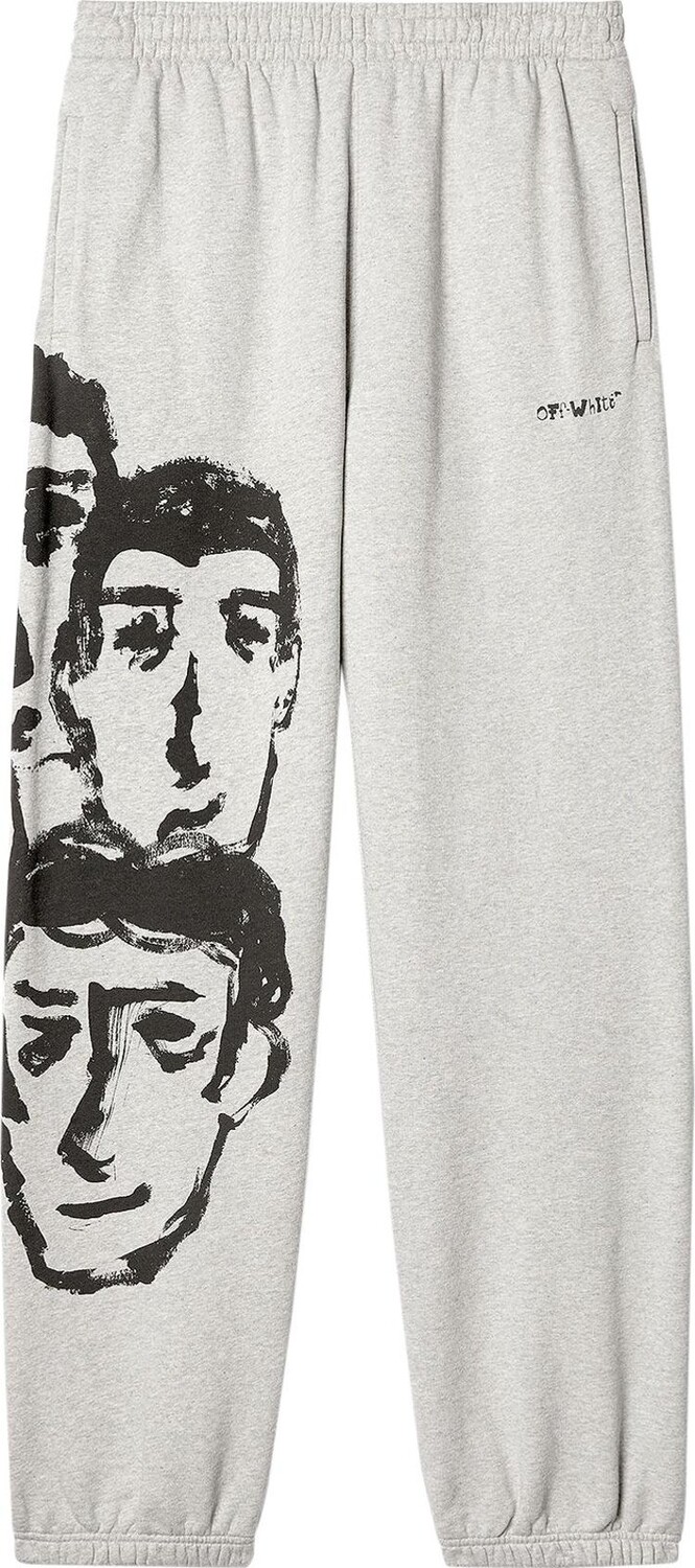 

Спортивные брюки Off-White Faces Slim Sweatpants 'Grey/Black', серый