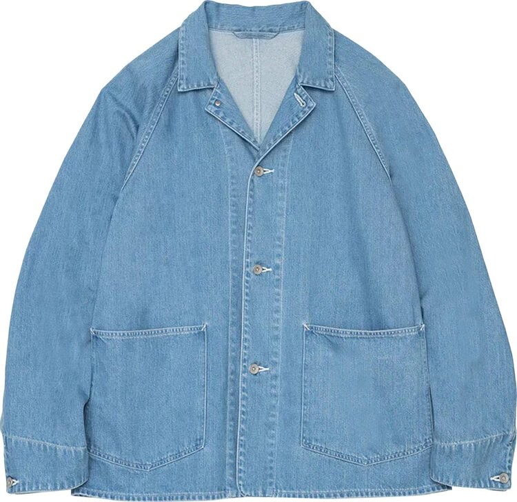 

Куртка nanamica Denim Jacket 'Indigo Bleach', синий