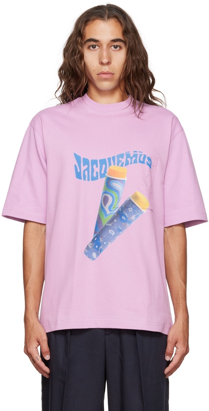 

Фиолетовая футболка Le Papier 'Le T-Shirt Paisley' Jacquemus
