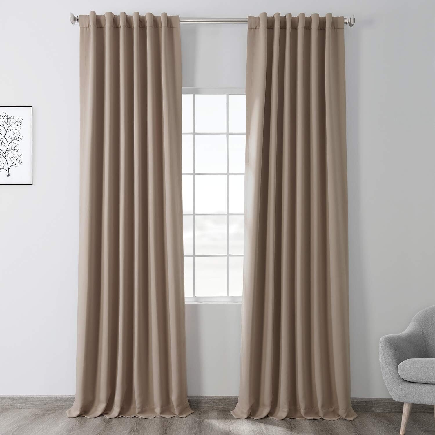 Шторы HPD Half Price Drapes For Room Darkening 127x213 см, бежевый