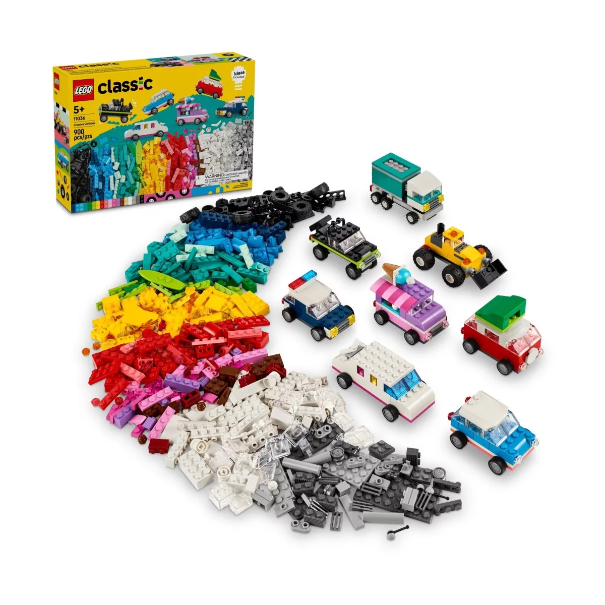 Конструктор Lego Classic Creative Vehicles 11036, 900 деталей набор кубиков простые d6 – 16 мм 12 шт сине белый
