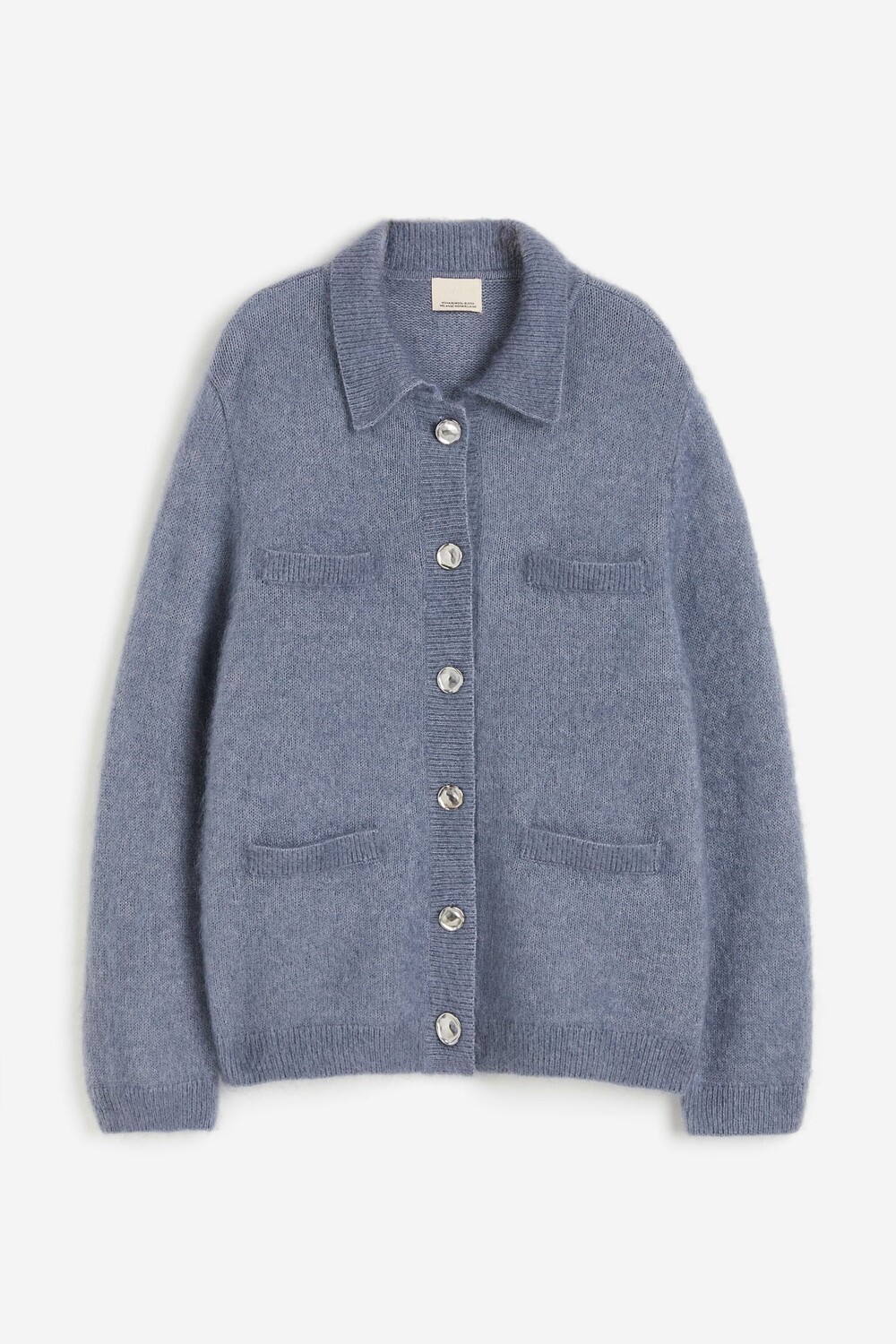 

Кардиган H&M Mohair-blend With Collar, синий