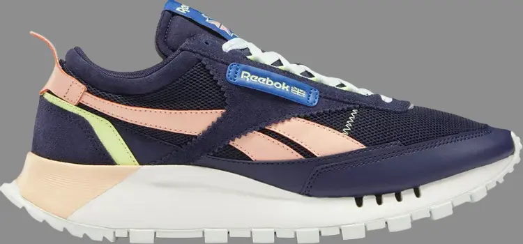 

Кроссовки classic leather legacy 'vector navy chalk' Reebok, синий