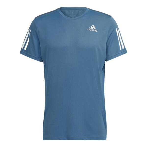

Футболка Adidas SS22 Logo Stripe Round Neck Short Sleeve Blue T-Shirt, Синий