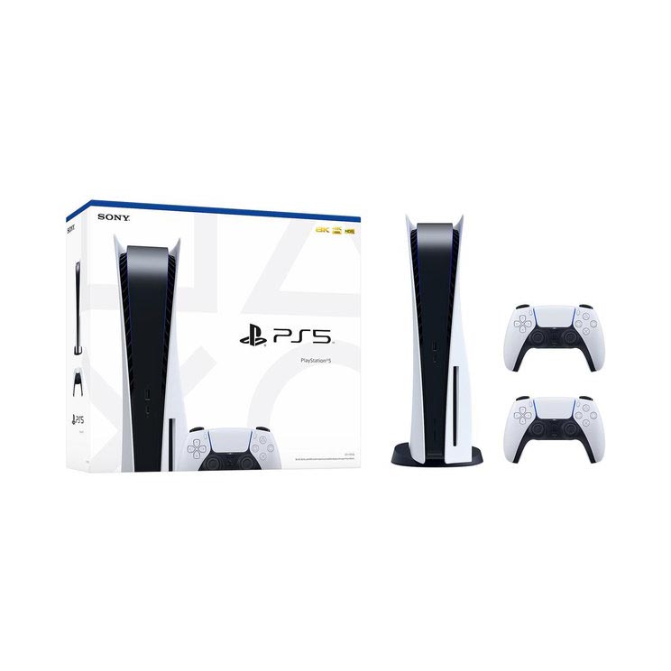 Игровая консоль Sony Playstation 5 Standard Edition с дисководом и двумя геймпадами, 825 ГБ, белый игровая консоль sony playstation 5 console standard edition с дисководом