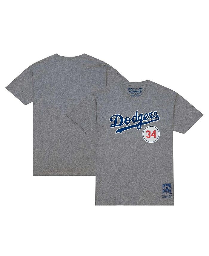 

Мужская футболка Fernando Valenzuela Heather Grey Los Angeles Dodgers с номером пенсионера Mitchell & Ness, серый