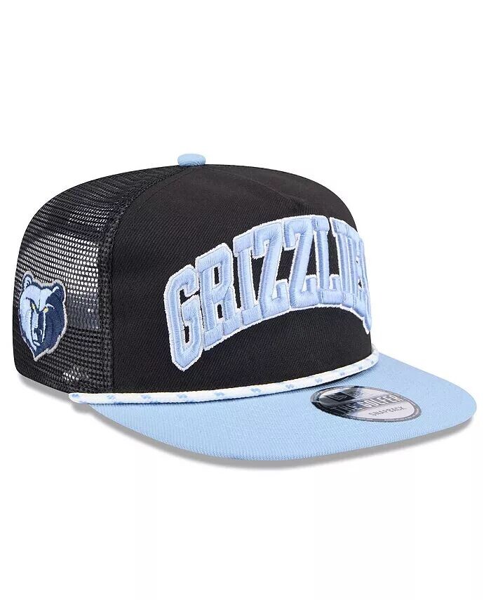 

Мужская черная/голубая кепка Snapback Memphis Grizzlies Throwback Team Arch Golfer New Era, черный