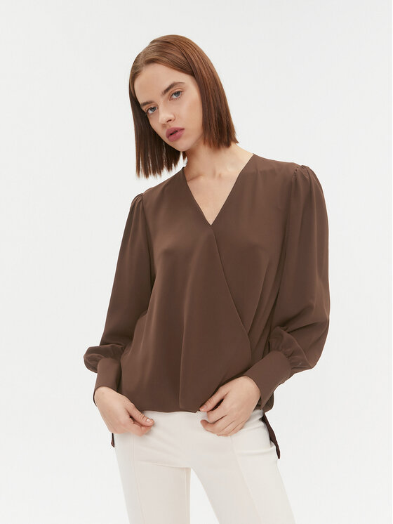 Блуза стандартного кроя Rinascimento, коричневый