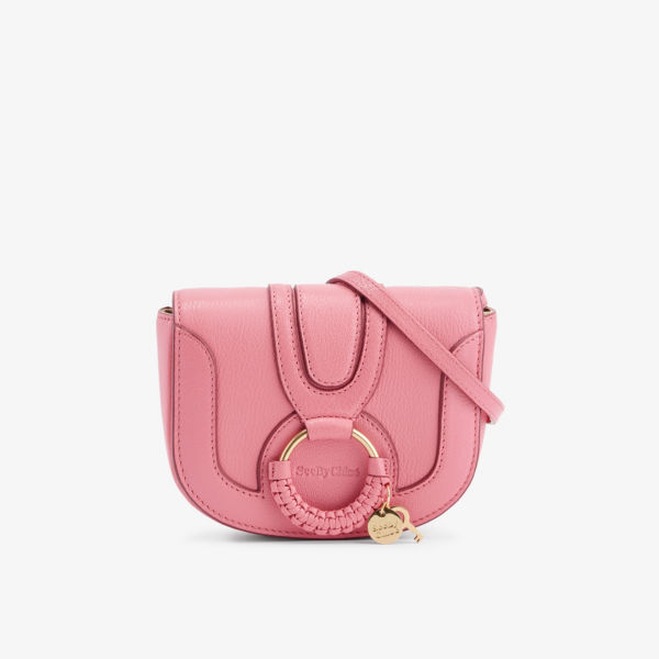 Брендовая кожаная сумка hana mini See By Chloé, розовый
