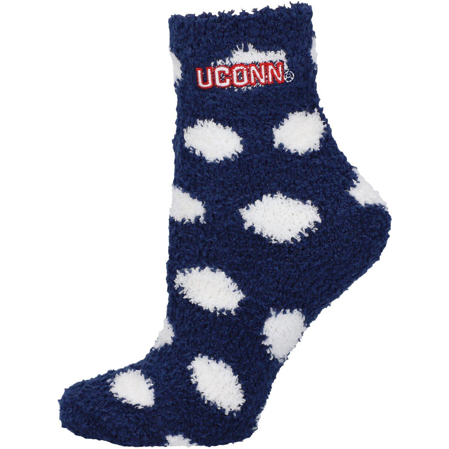 

Женские носки до щиколотки ZooZatz UConn Huskies Fuzzy Dot
