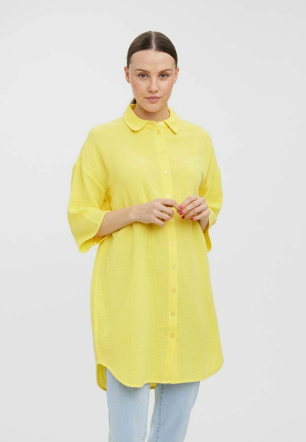

Платье-рубашка Vero Moda Oversize, желтый