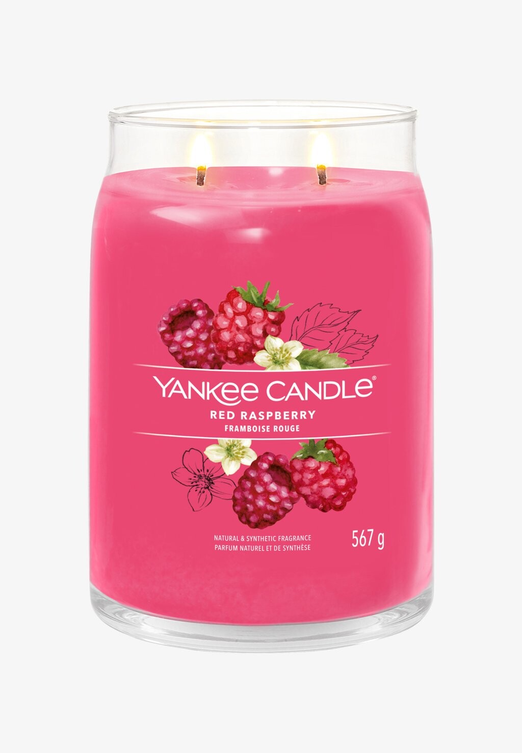 

Ароматическая свеча Signature Large Jar Red Raspberry Yankee Candle, красный