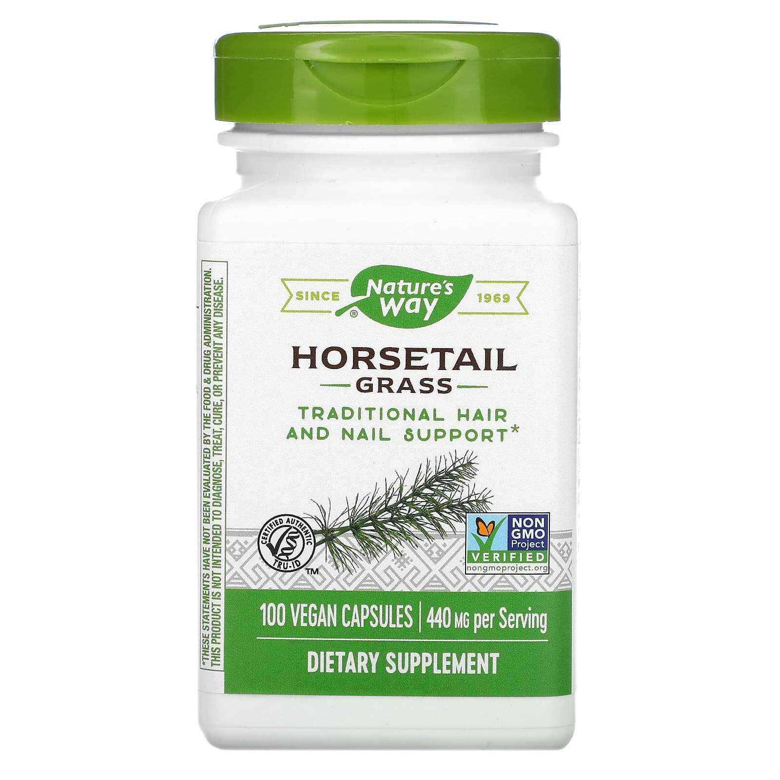 Nature's Way Horsetail Grass 440 mg 100 Vegetarian Capsules
