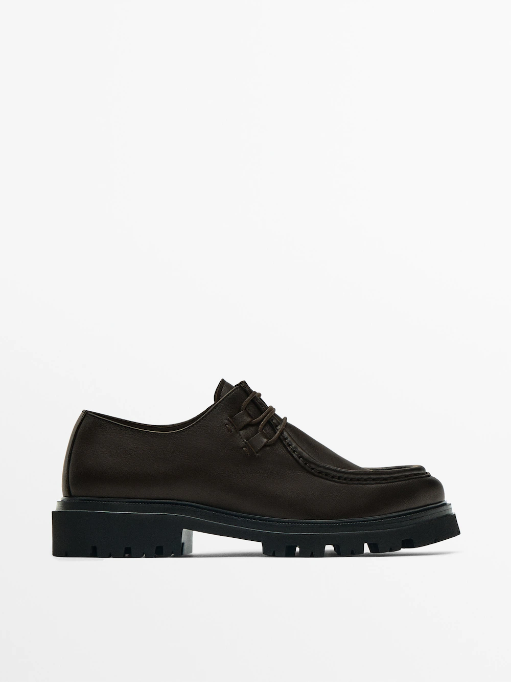 Заказать Туфли Massimo Dutti Black Nappa Moc Toe, коричневый – цены ...