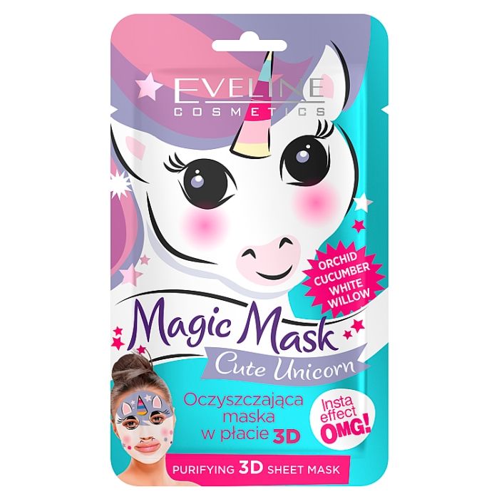 Тканевая маска Eveline Magic Mask Jednorożec, 1 шт хамомилла рекутита с6 гомеоп монок преп раст происх гранулы 5 0