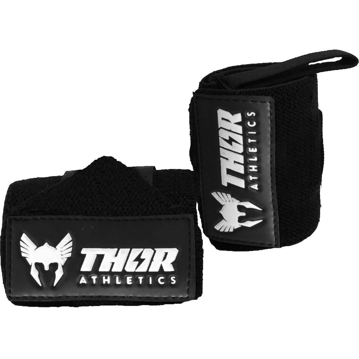 

Повязки на запястья черные - 60 см - гибкие THOR ATHLETICS , черный