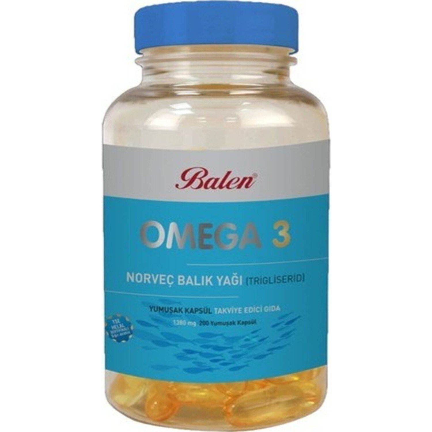 

Balen Omega 3, норвежский рыбий жир, 1380 мг, 200 капсул