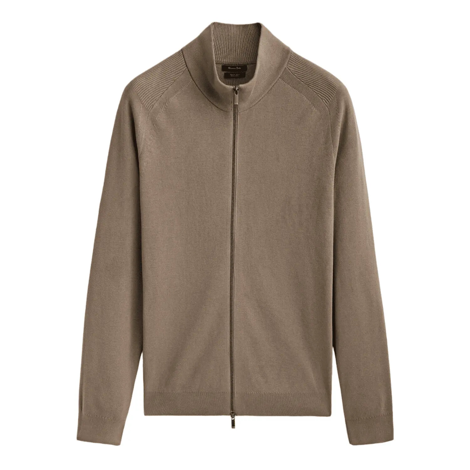 

Кардиган Massimo Dutti 100% Cotton With Zip, бежевый