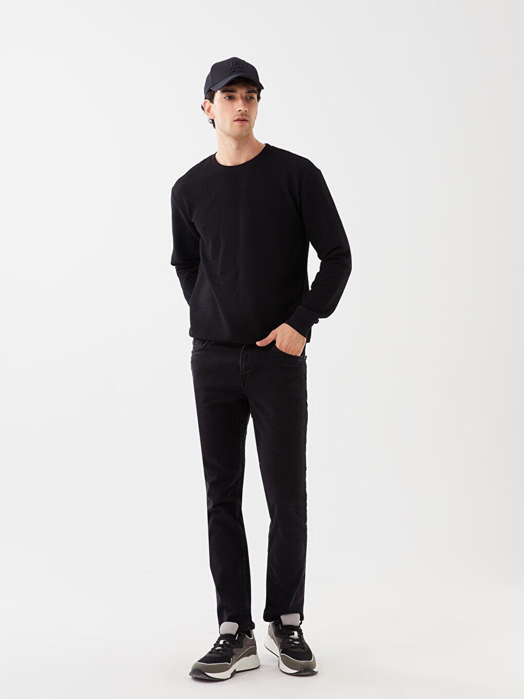 

779 Мужские джинсовые брюки стандартного кроя LCW Jeans, черное родео, Черный