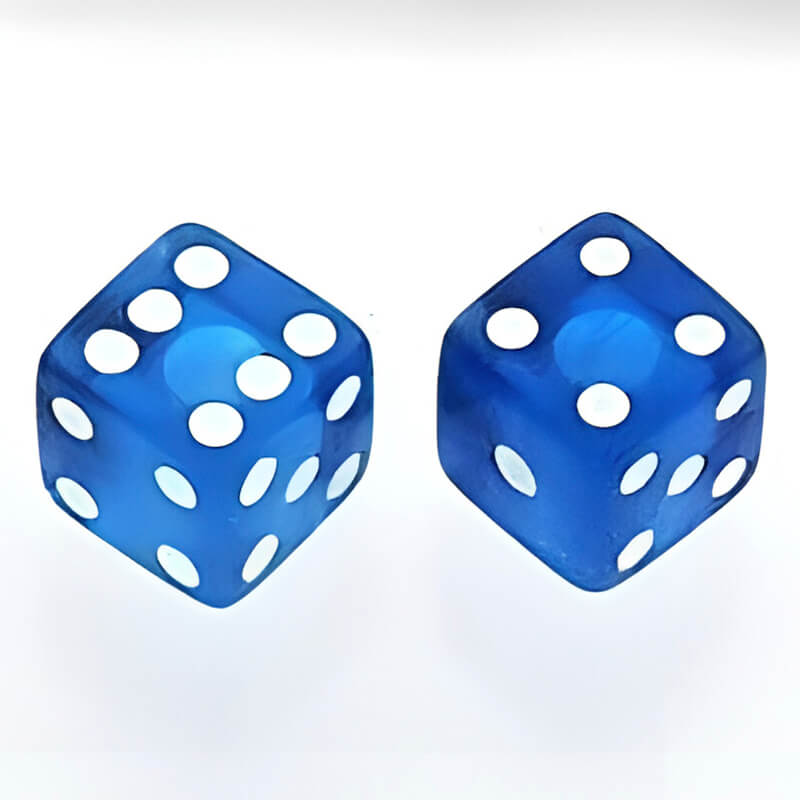 Жемчужно-прозрачные синие ручки Allparts для игральных костей - 2 шт. blood bowl 3 dice and team logos pack