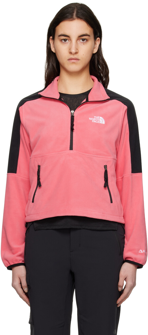 

Розово-черный свитер с молнией до половины The North Face