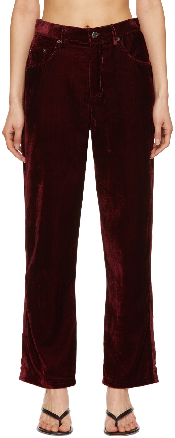 

Красные брюки \The Liquid Velvet\"" Marc Jacobs, Красный