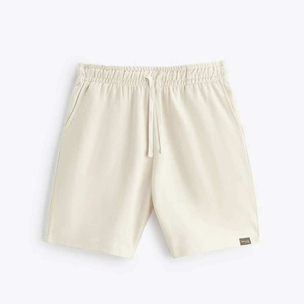 

Шорты Zara Textured Bermuda With Label, белый
