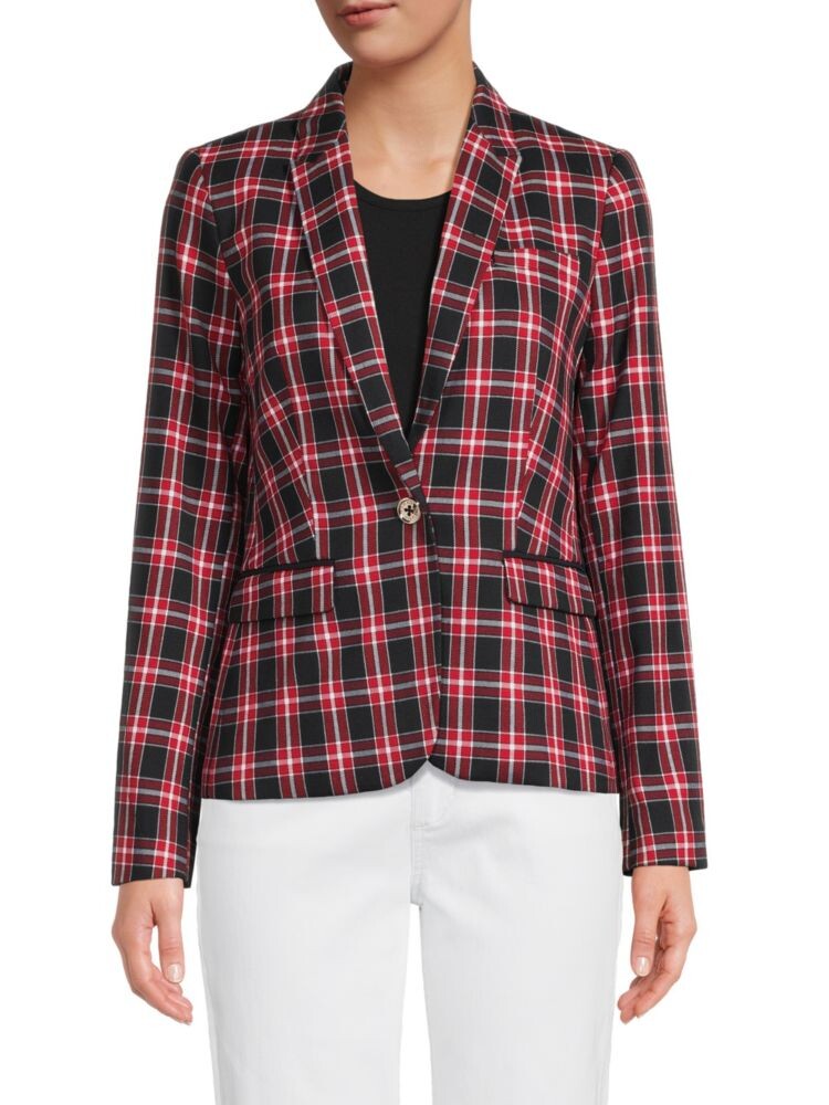 

Однобортный пиджак Windowpane Tommy Hilfiger, цвет Ruby Multi