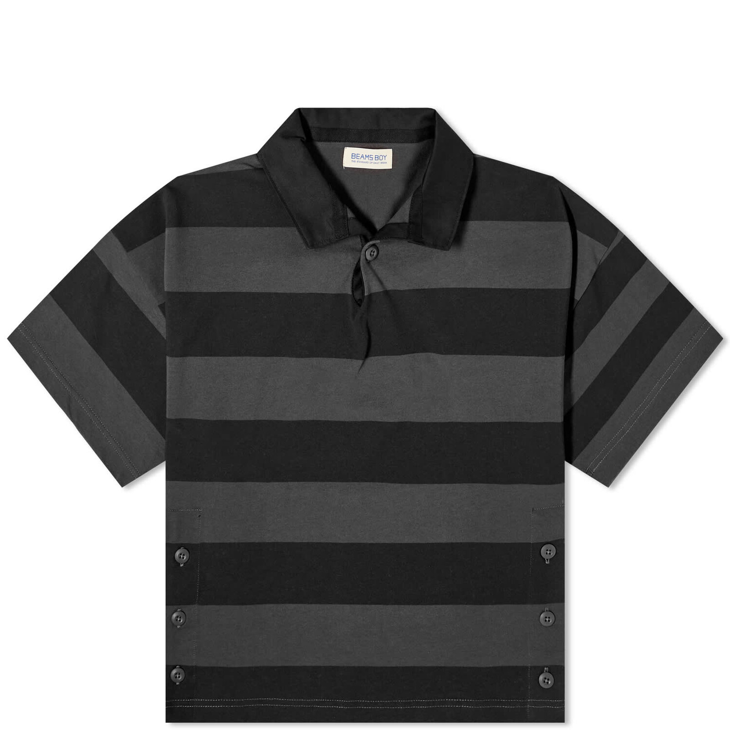 

Футболка Beams Boy Stripe Jersey, черный