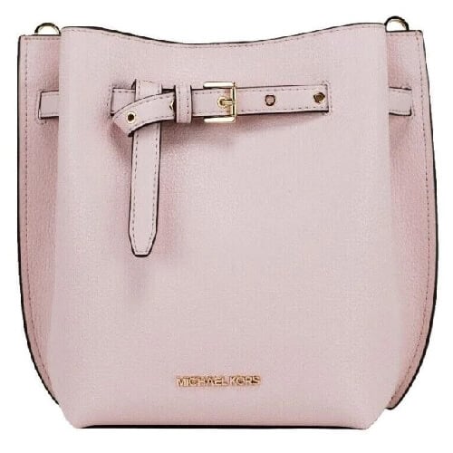 Сумка Michael Kors Emilia Small Powder Blush Pebble Leather, розовый - фото