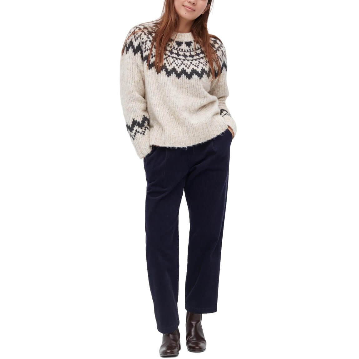 

Брюки Uniqlo Corduroy Relaxed Fit Ankle Length, темно-синий