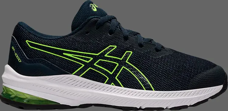 

Кроссовки gt 1000 11 gs 'french blue hazard green' Asics, синий
