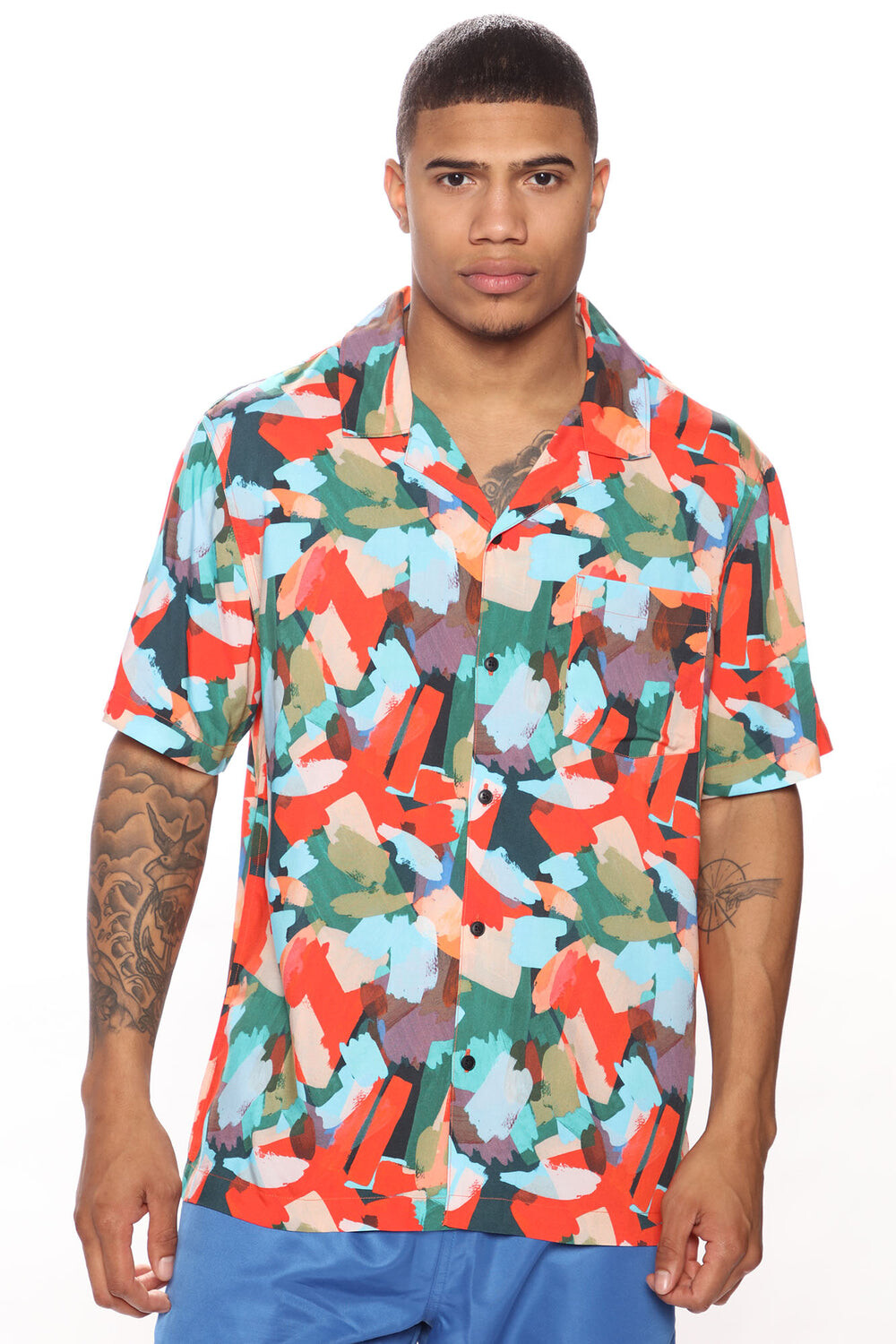 

Рубашка Fashion Nova FNMN246, разноцветный