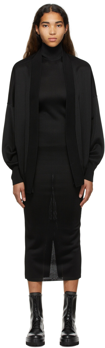 

Черное платье-карди-миди ALAÏA, Черный