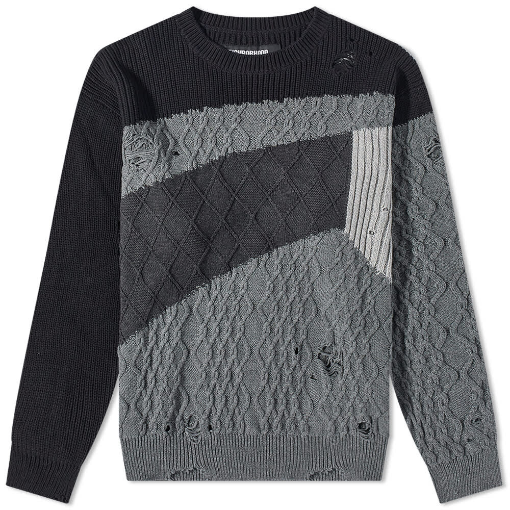 

Джемпер Neighborhood Patchwork Crew Knit, Серый