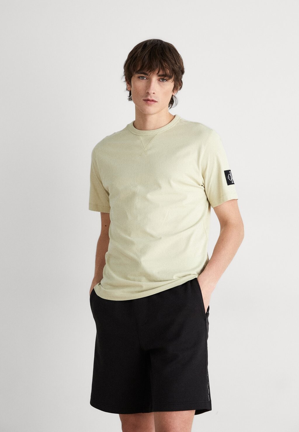 

Футболка базовая BADGE REGULAR TEE Calvin Klein Jeans, цвет green haze