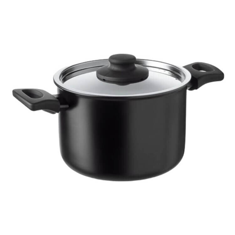 

Кастрюля с крышкой Ikea Hemlagad, черный