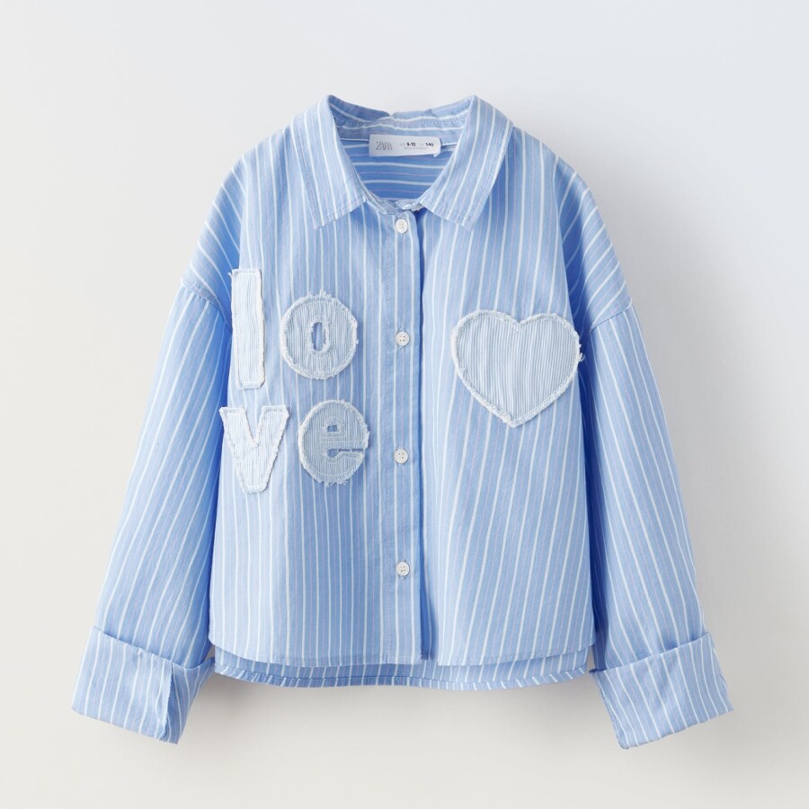

Рубашка Zara Striped, голубой