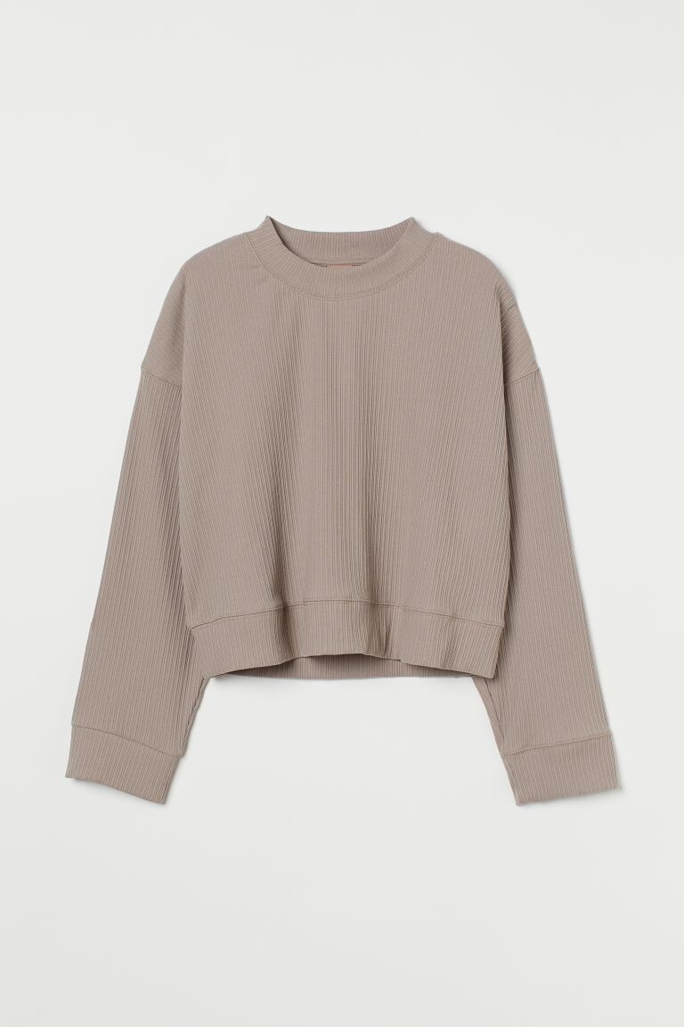 

Трикотажный топ в рубчик H&M, грейдж