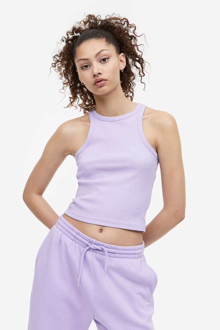 

Укороченная майка H&M, светло-фиолетовый