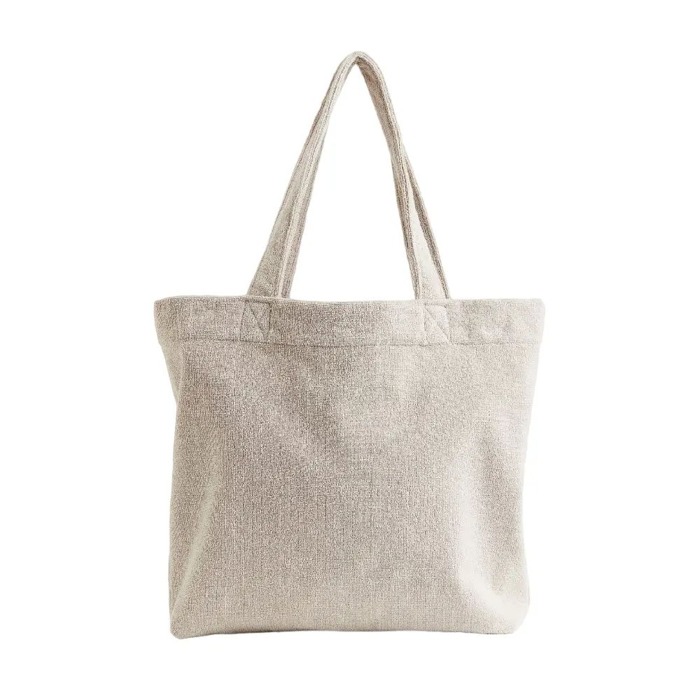 

Сумка-шоппер H&M Home Cotton Terry, светло-бежевый