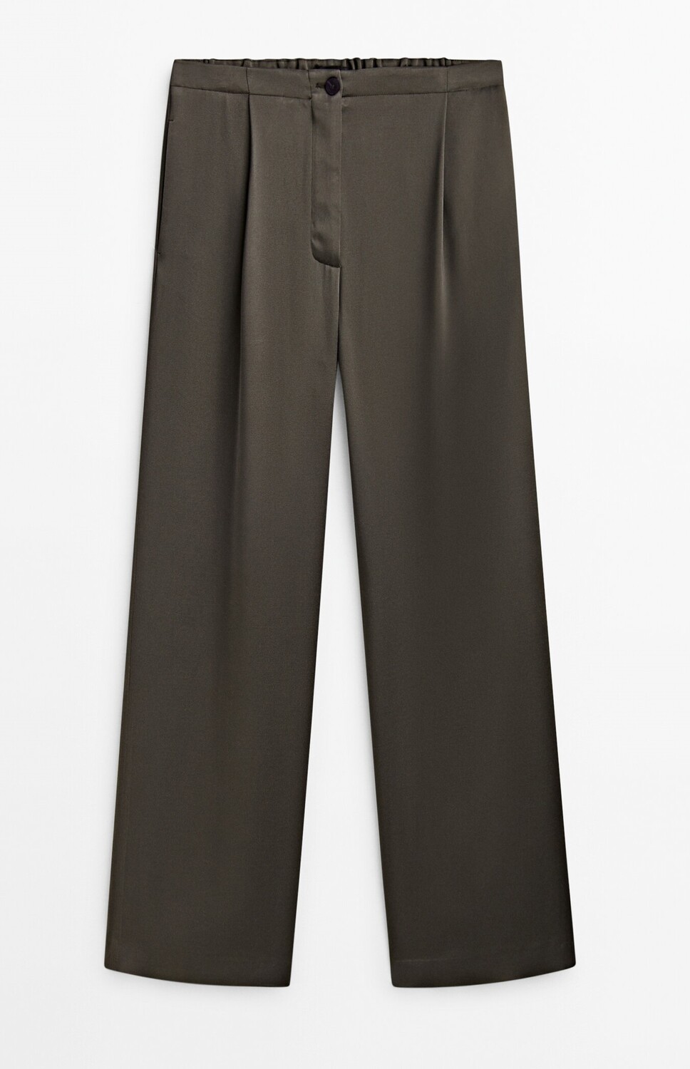 

Брюки Massimo Dutti Satin With Darts, серый