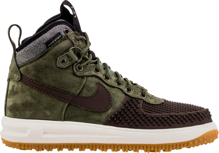 Лимитированные кроссовки Nike Lunar Force 1 Duckboot 'Baroque Brown', зеленый - фото